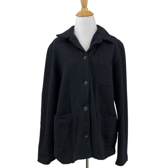 GAP Jackets & Blazers - Vintage Gap Jacket Womens XL Extra Large Black Wool Blend Button Up Lined *READ